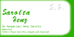 sarolta henz business card